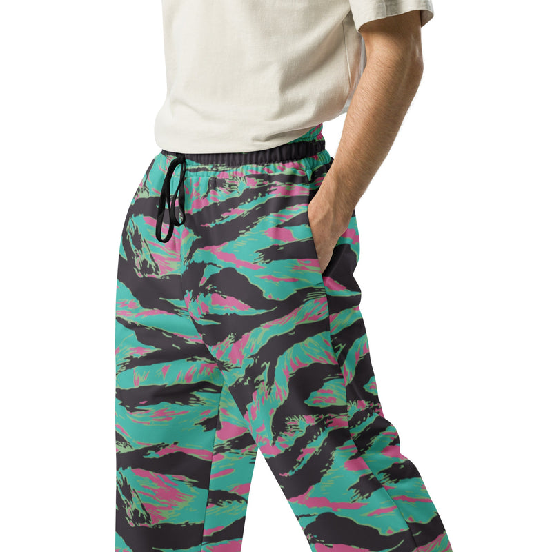 Tiger Stripe Miami CAMO Unisex Wide-Leg Joggers