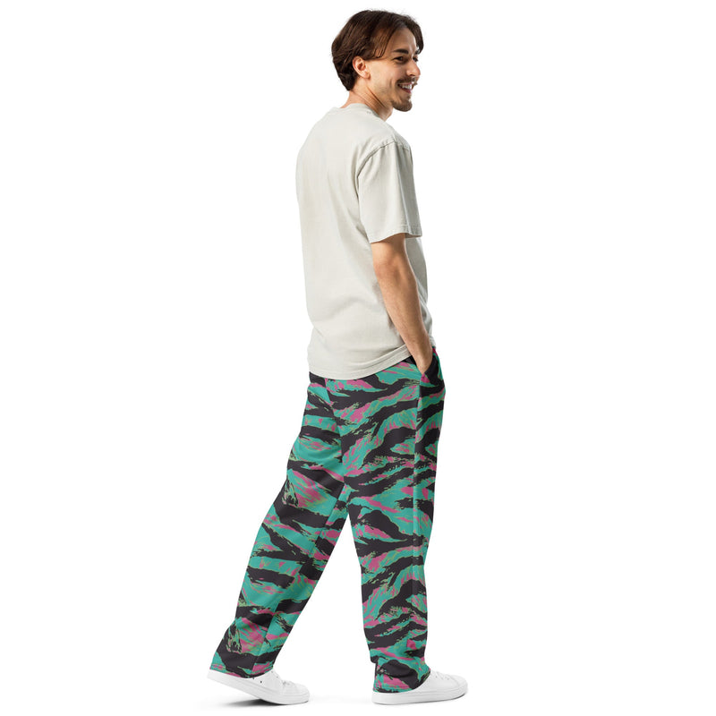 Tiger Stripe Miami CAMO Unisex Wide-Leg Joggers