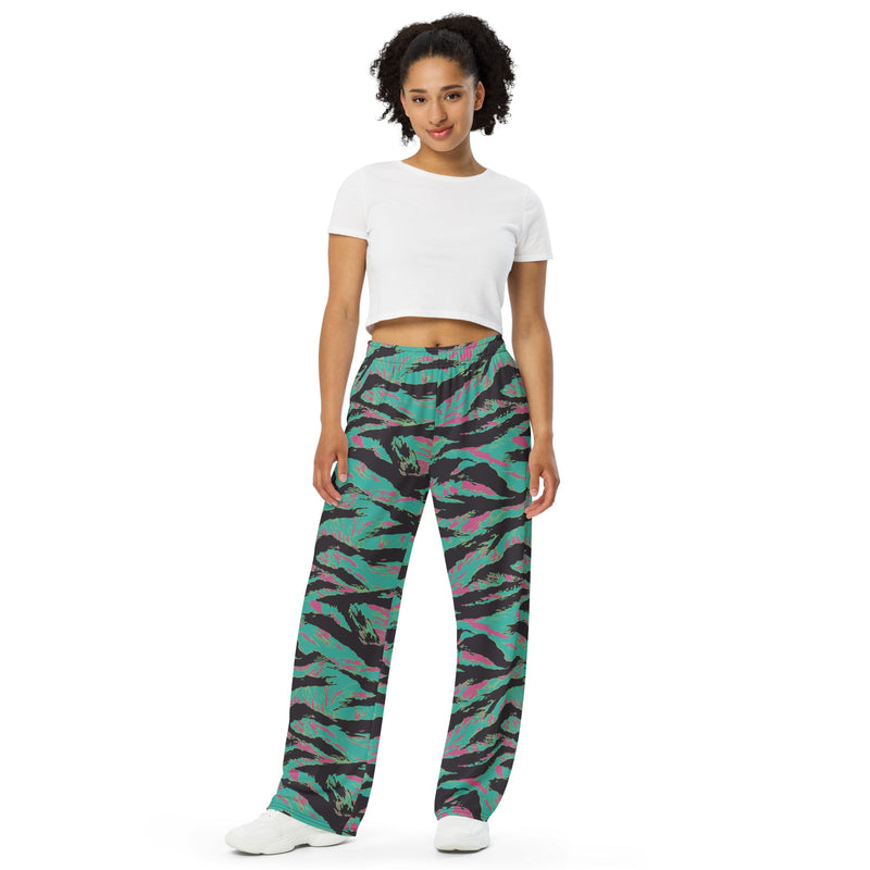Tiger Stripe Miami CAMO Unisex Wide-Leg Leisure Pants - Pant