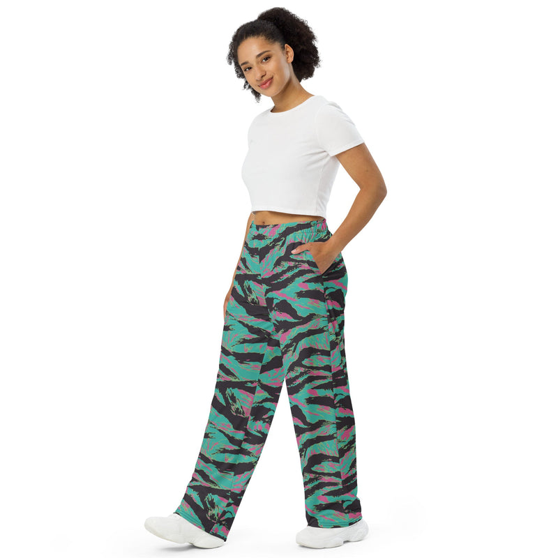 Tiger Stripe Miami CAMO Unisex Wide-Leg Leisure Pants - Pant