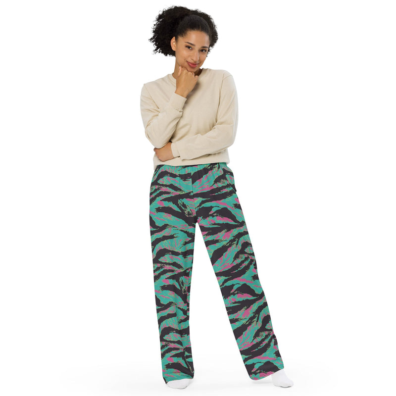 Tiger Stripe Miami CAMO Unisex Wide-Leg Leisure Pants - Pant