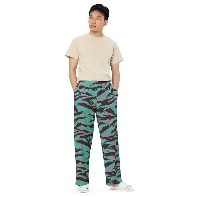 Tiger Stripe Miami CAMO Unisex Wide-Leg Leisure Pants - Pant