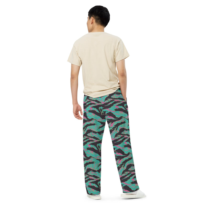 Tiger Stripe Miami CAMO Unisex Wide-Leg Leisure Pants - Pant