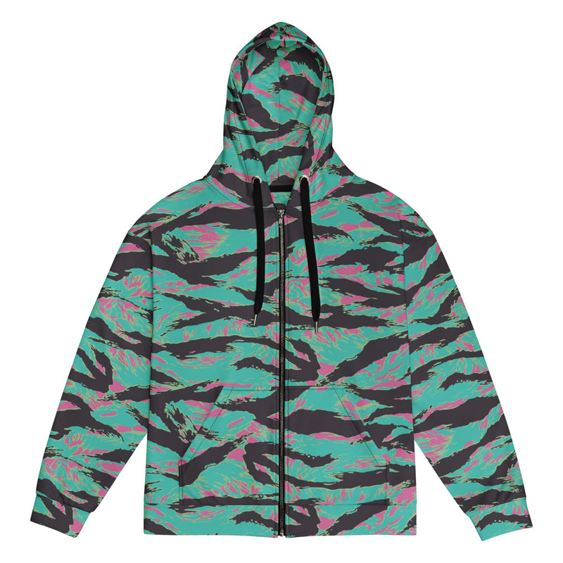 Tiger Stripe Miami CAMO Unisex Zip Hoodie - 2XS