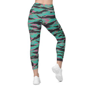 Tiger Stripe Miami CAMO Womens Leggings with Pockets - Women