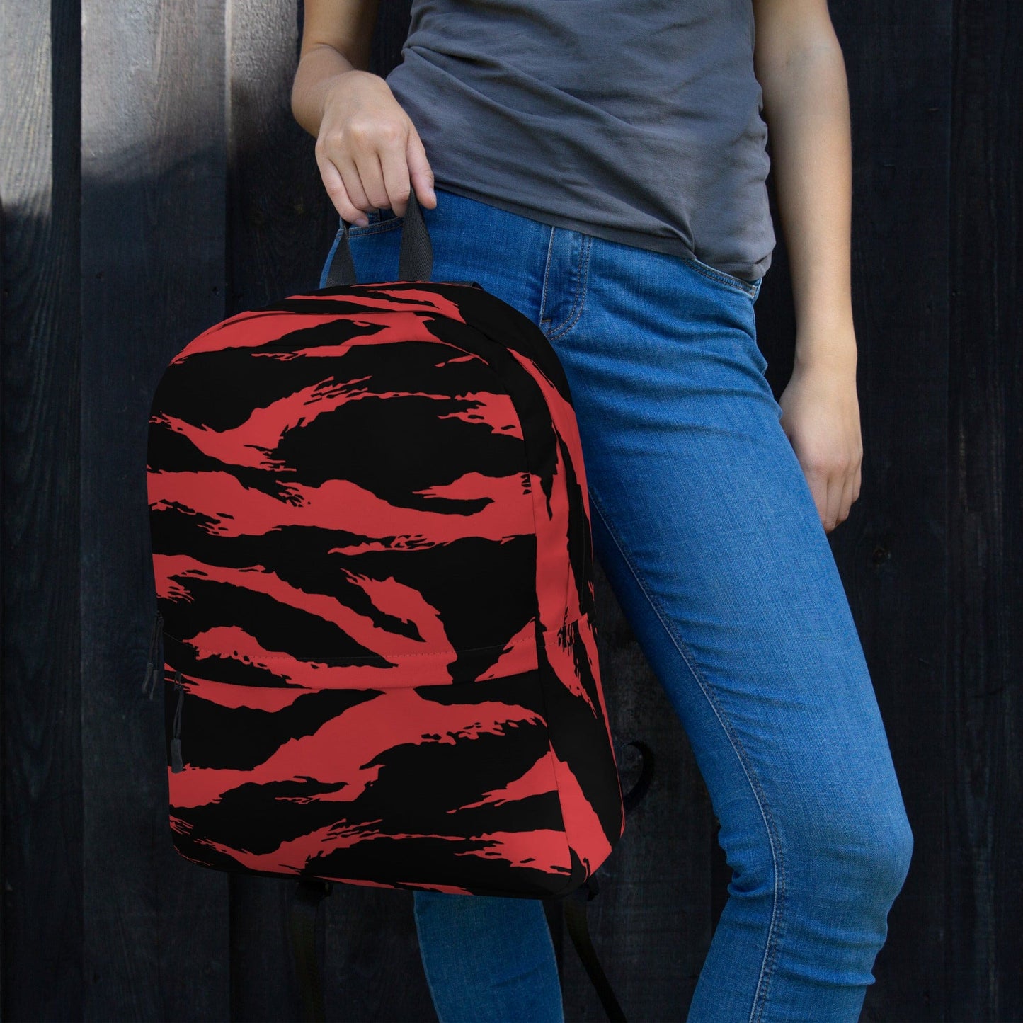 Modern Warfare Tiger Stripe Red and Black CAMO Backpack - Backpacks