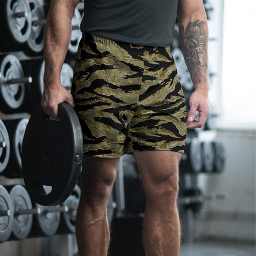 Tiger Stripe Special Forces Advisor Sparse CAMO Unisex Athletic Long Shorts - XS