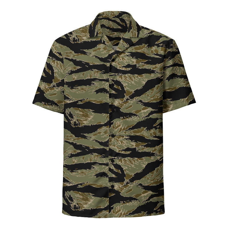 Tiger Stripe Special Forces Advisor Sparse CAMO Unisex Short-Sleeve Button Shirt - Button-Up