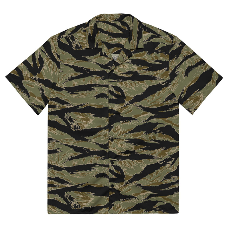 Tiger Stripe Special Forces Advisor Sparse CAMO Unisex Short-Sleeve Button Shirt - Button-Up