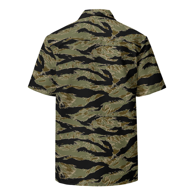 Tiger Stripe Special Forces Advisor Sparse CAMO Unisex Short-Sleeve Button Shirt - Button-Up