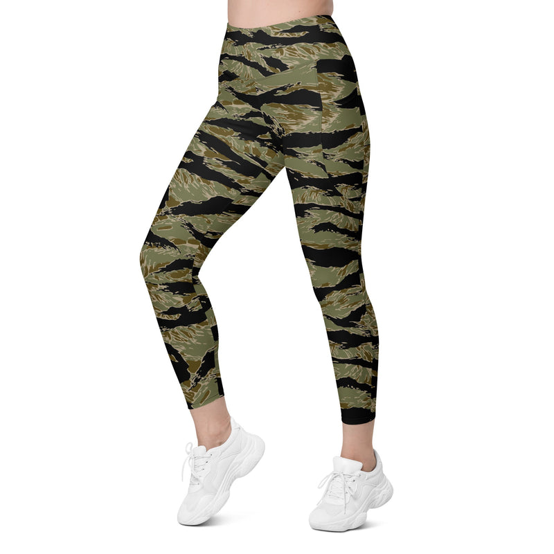 Tiger Stripe Special Forces Advisor Sparse CAMO Womens Leggings with Pockets - Women