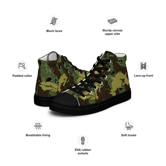 Tiger Stripe Special Purpose Canopy CAMO Mens high top canvas shoes - High Top Canvas Shoes