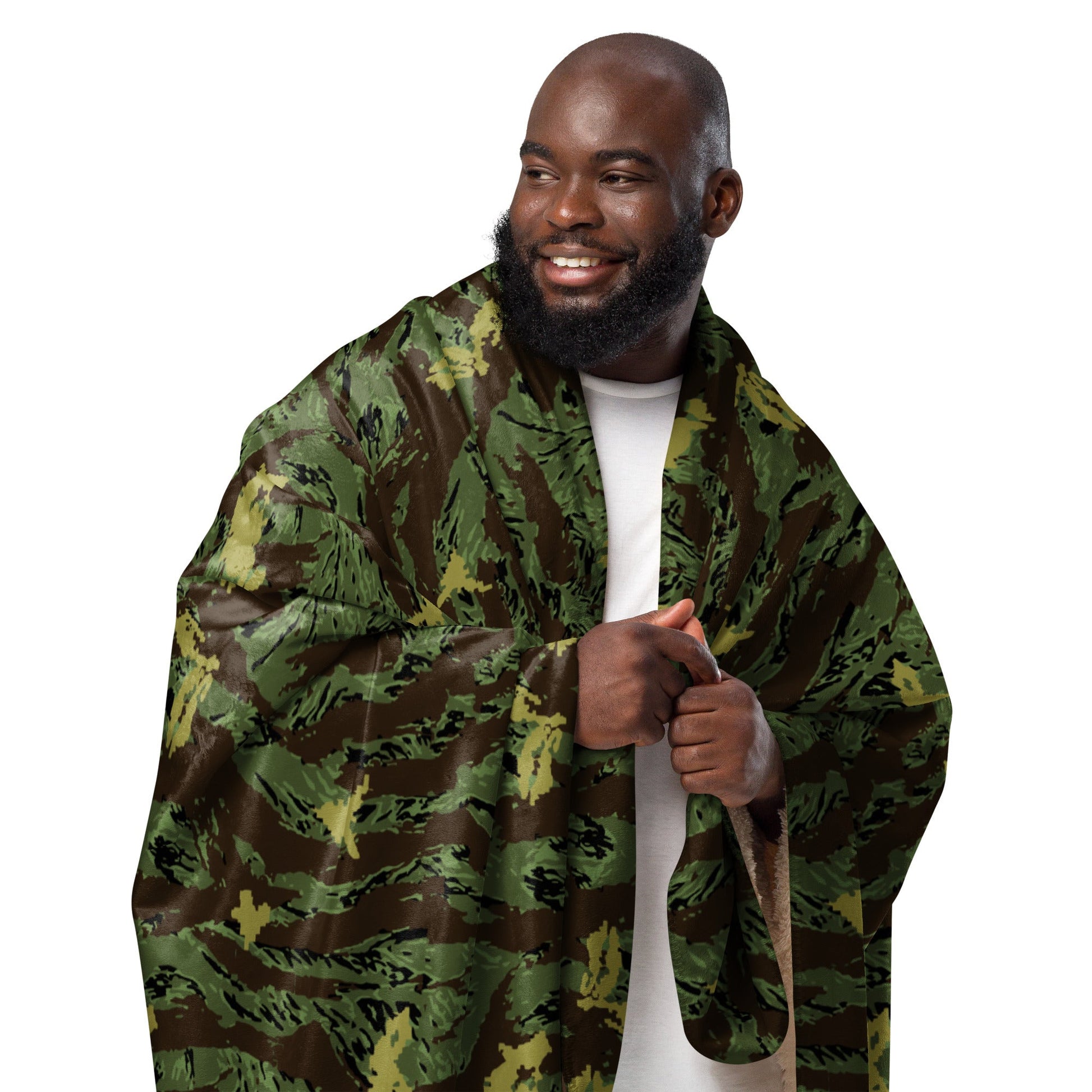 Tiger Stripe Special Purpose Canopy CAMO Sherpa blanket - Blankets
