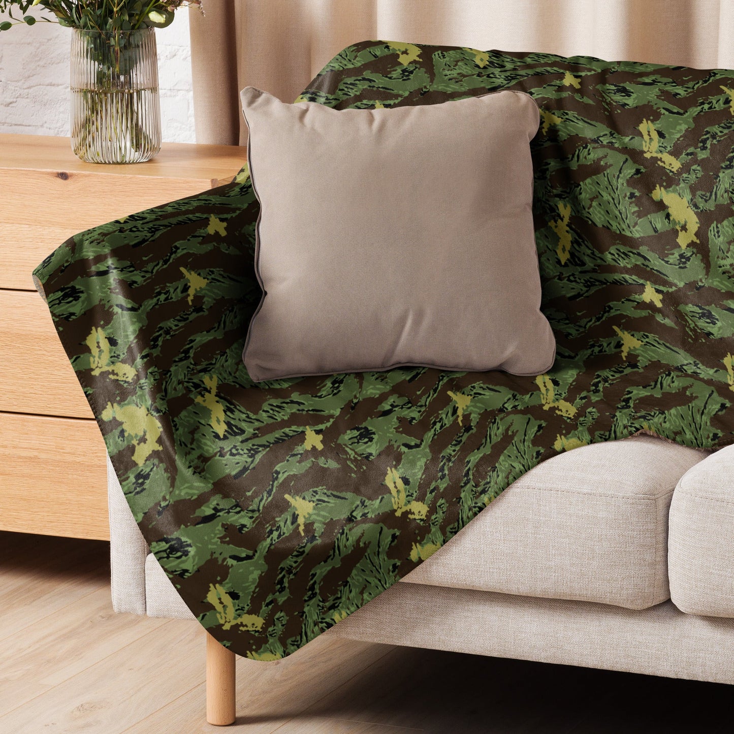 Tiger Stripe Special Purpose Canopy CAMO Sherpa blanket - Blankets