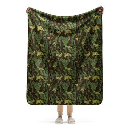 Tiger Stripe Special Purpose Canopy CAMO Sherpa blanket - 50″×60″ - Blankets