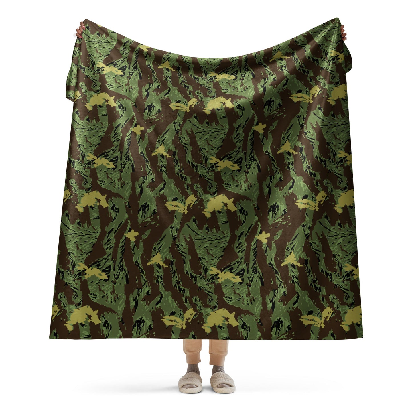 Tiger Stripe Special Purpose Canopy CAMO Sherpa blanket - 60″×80″ - Blankets