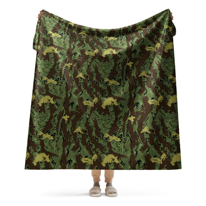 Tiger Stripe Special Purpose Canopy CAMO Sherpa blanket - 60″×80″ - Blankets
