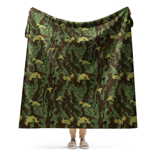 Tiger Stripe Special Purpose Canopy CAMO Sherpa blanket - 60″×80″ - Blankets