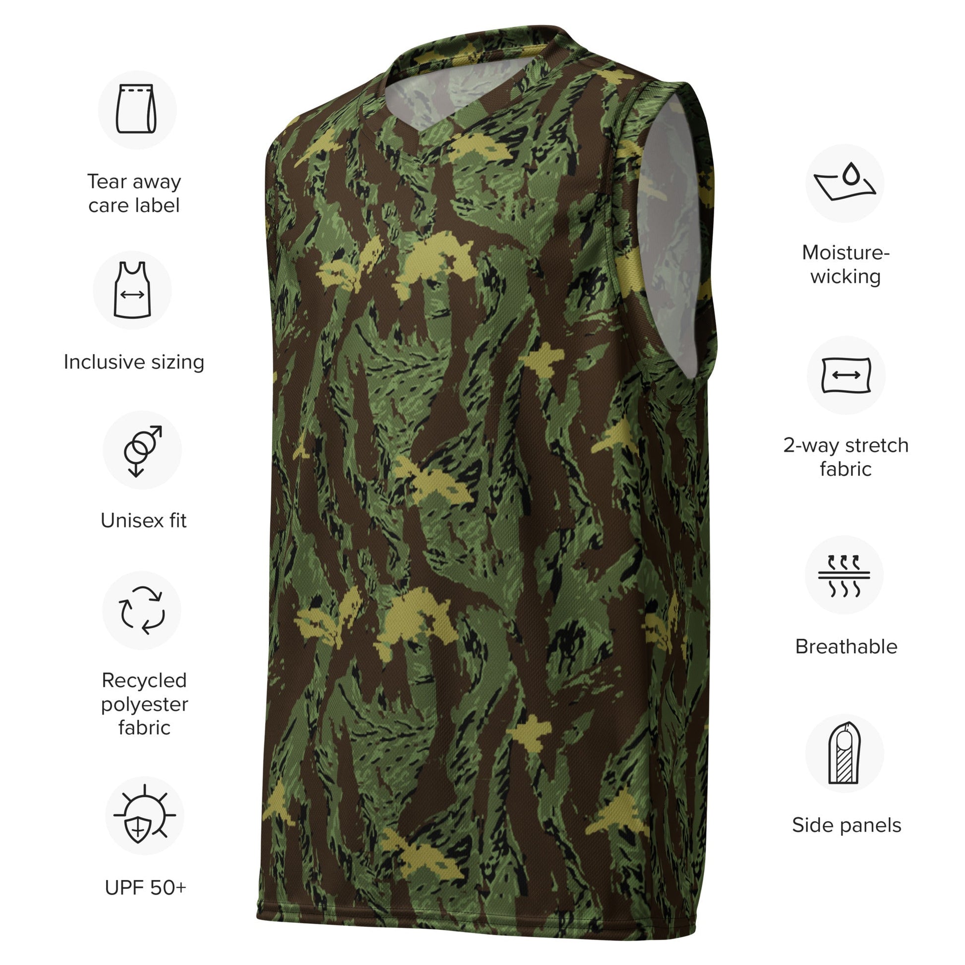 Tiger Stripe Special Purpose Canopy CAMO unisex basketball jersey - Basketball Jerseys