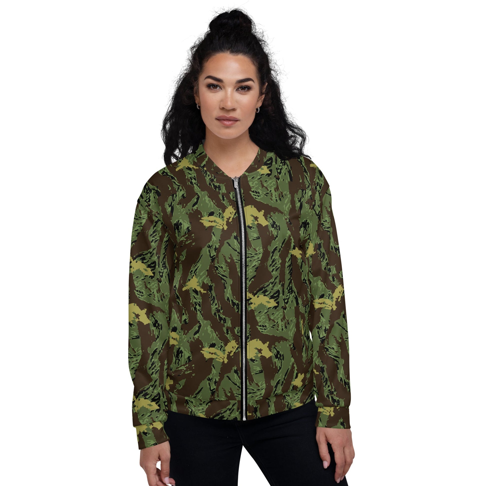 Tiger Stripe Special Purpose Canopy CAMO Unisex Bomber Jacket - Jackets