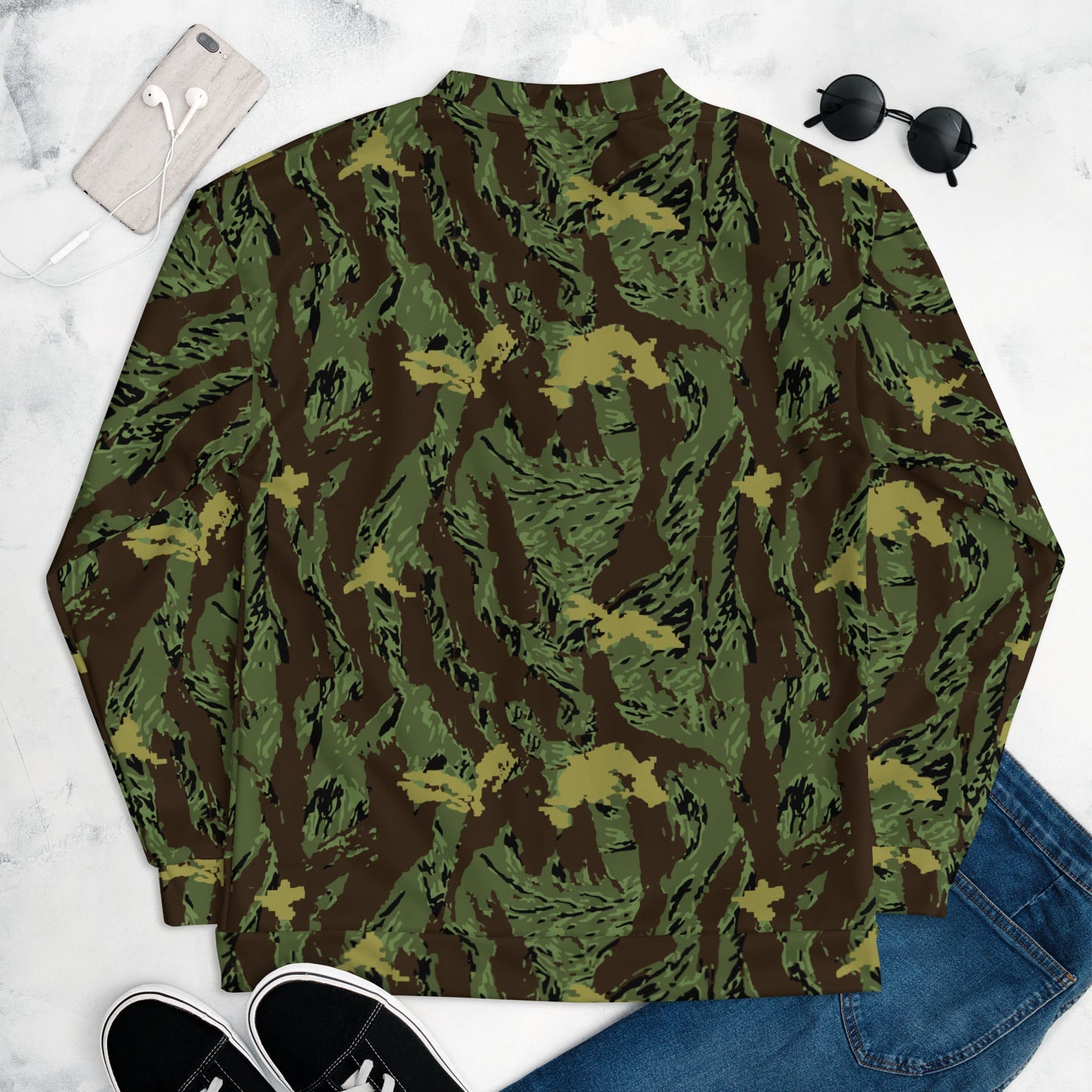 Tiger Stripe Special Purpose Canopy CAMO Unisex Bomber Jacket - Jackets