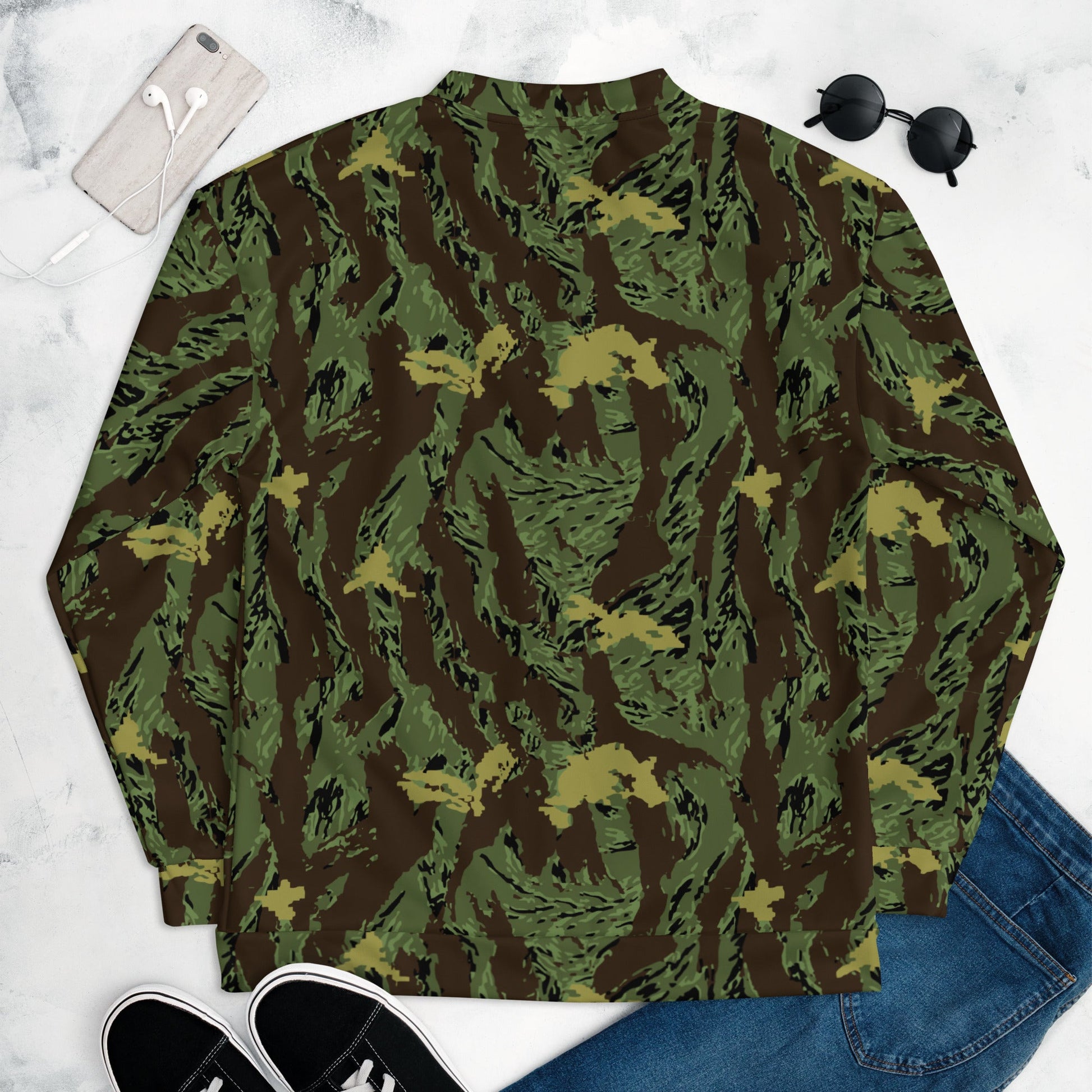 Tiger Stripe Special Purpose Canopy CAMO Unisex Bomber Jacket - Jackets