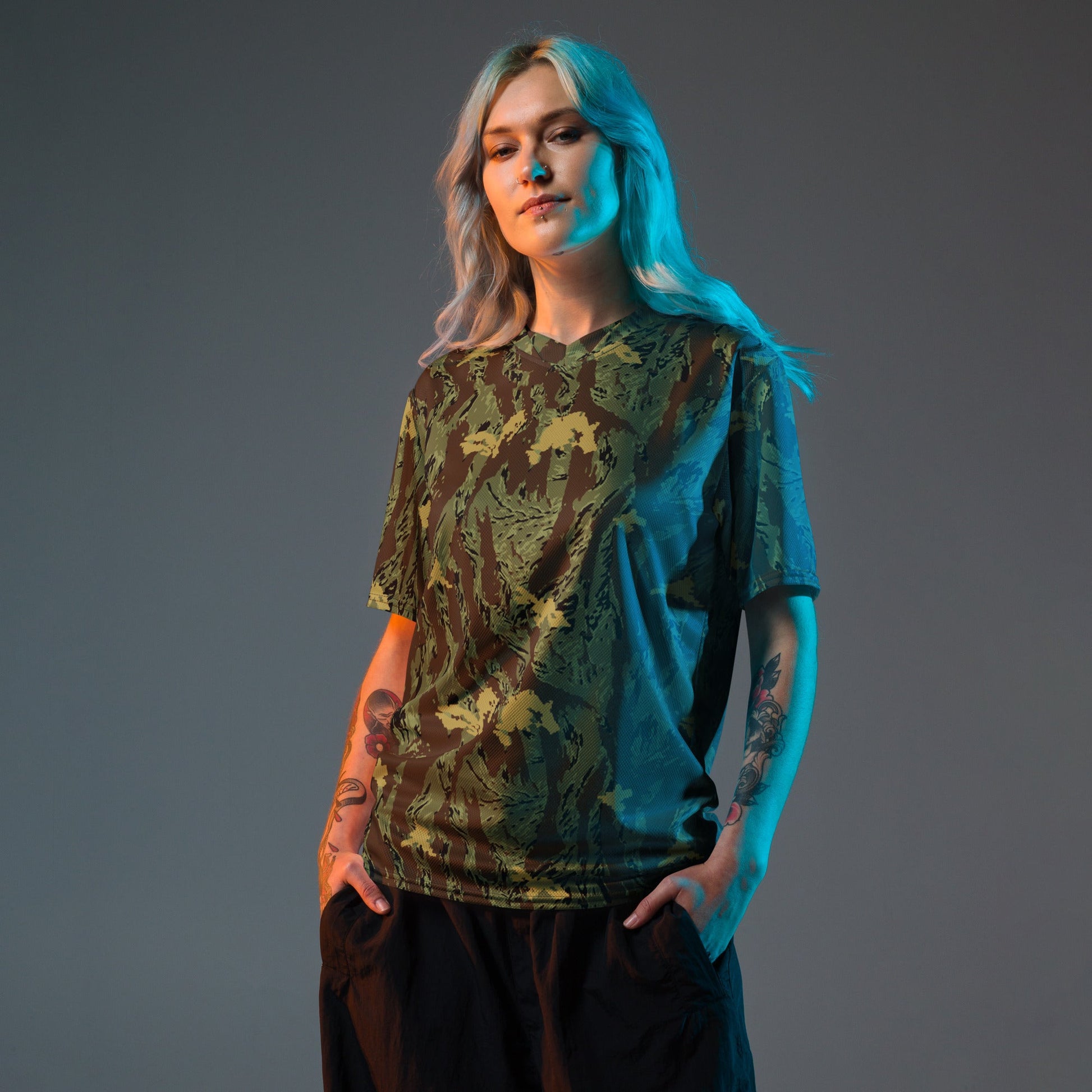 Tiger Stripe Special Purpose Canopy CAMO unisex sports jersey - Sports Jerseys