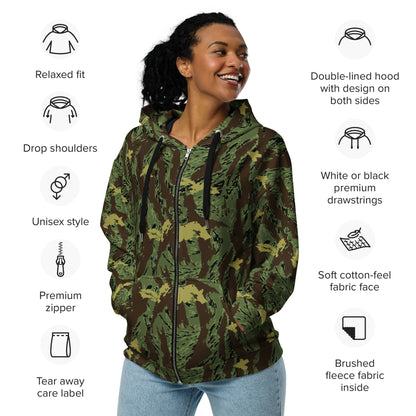 Tiger Stripe Special Purpose Canopy CAMO Unisex zip hoodie - Zip Hoodies