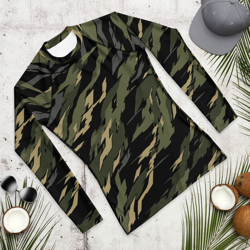 Tiger Stripe Vanguard Jungle CAMO Mens Long-Sleeve Rash Guard - LS