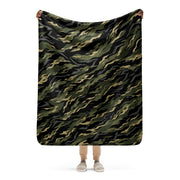 Tiger Stripe Vanguard Jungle CAMO Sherpa Blanket - 50″×60″