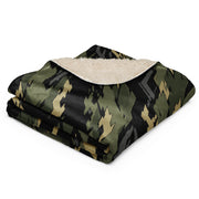Tiger Stripe Vanguard Jungle CAMO Sherpa Blanket