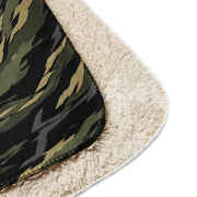 Tiger Stripe Vanguard Jungle CAMO Sherpa Blanket