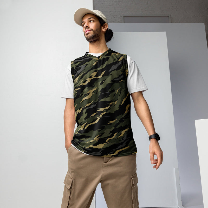 Tiger Stripe Vanguard Jungle CAMO Unisex Basketball Jersey - 2XS
