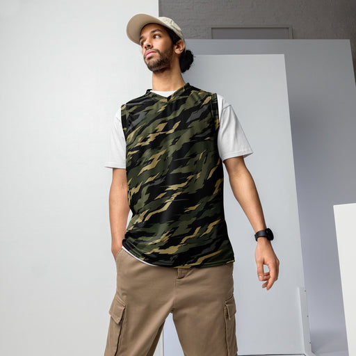 Tiger Stripe Vanguard Jungle CAMO Unisex Basketball Jersey - 2XS