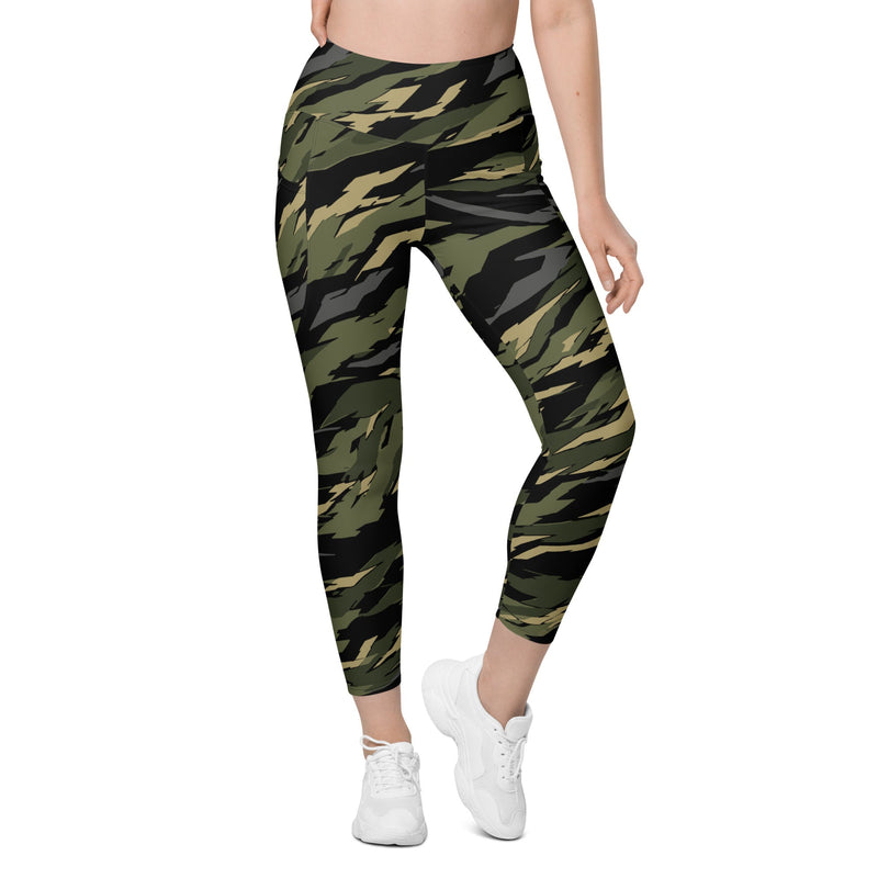 Tiger Stripe Vanguard Jungle CAMO Womens Leggings with Pockets - Women