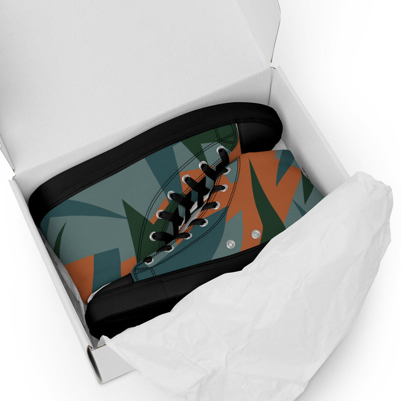 Contrast Vector CAMO Mens High-Top Canvas Shoes