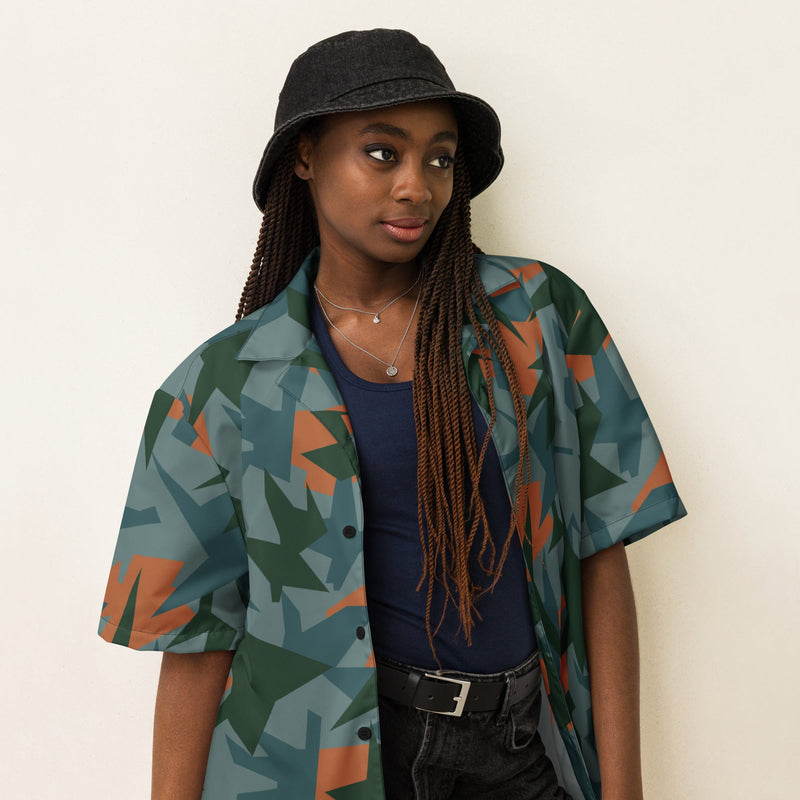 Contrast Vector CAMO Unisex Short-Sleeve Button Shirt - Button-Up