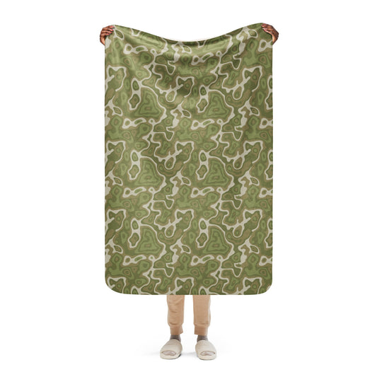 Topo Sage Ridge CAMO Sherpa blanket - 37″×57″ - Blankets