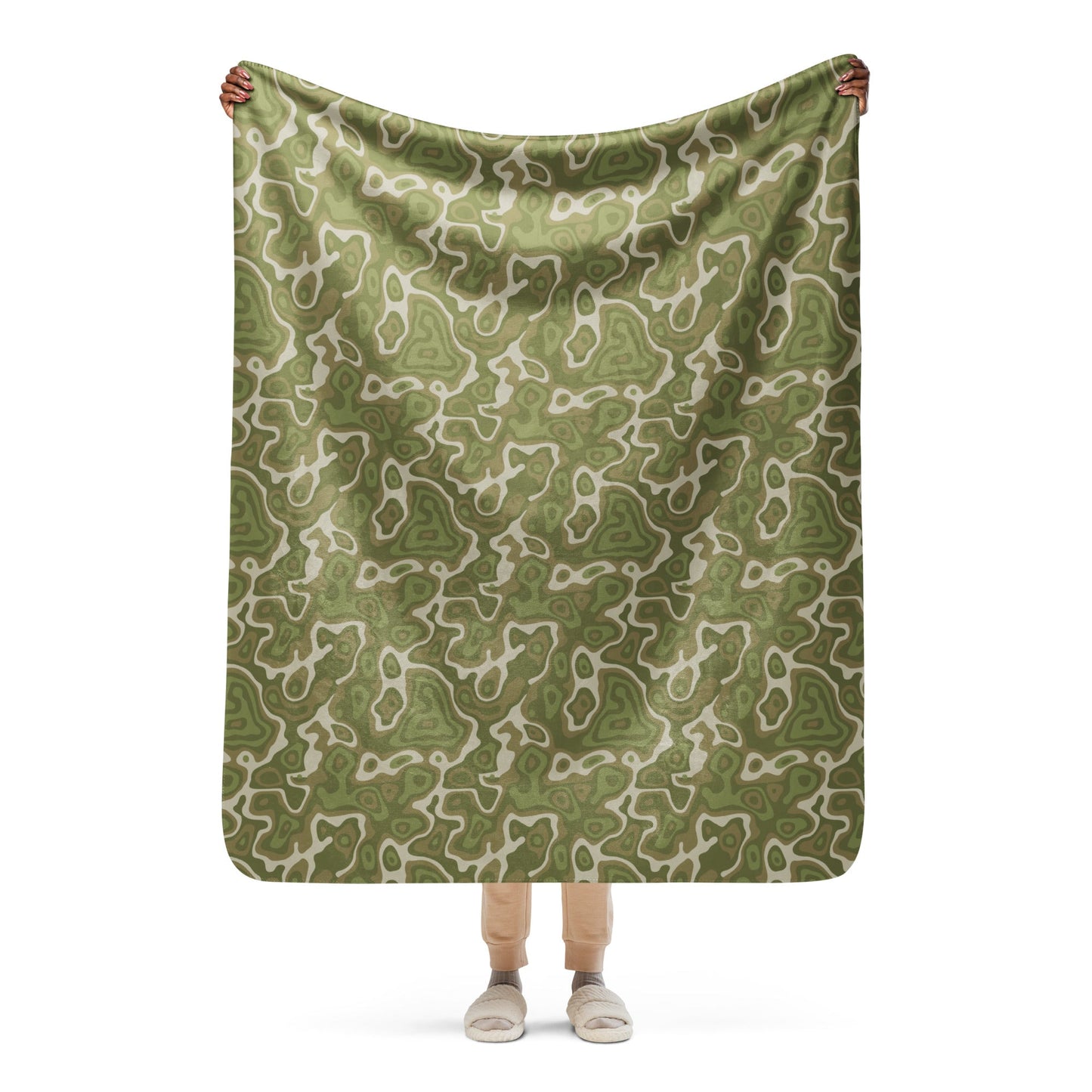 Topo Sage Ridge CAMO Sherpa blanket - 50″×60″ - Blankets