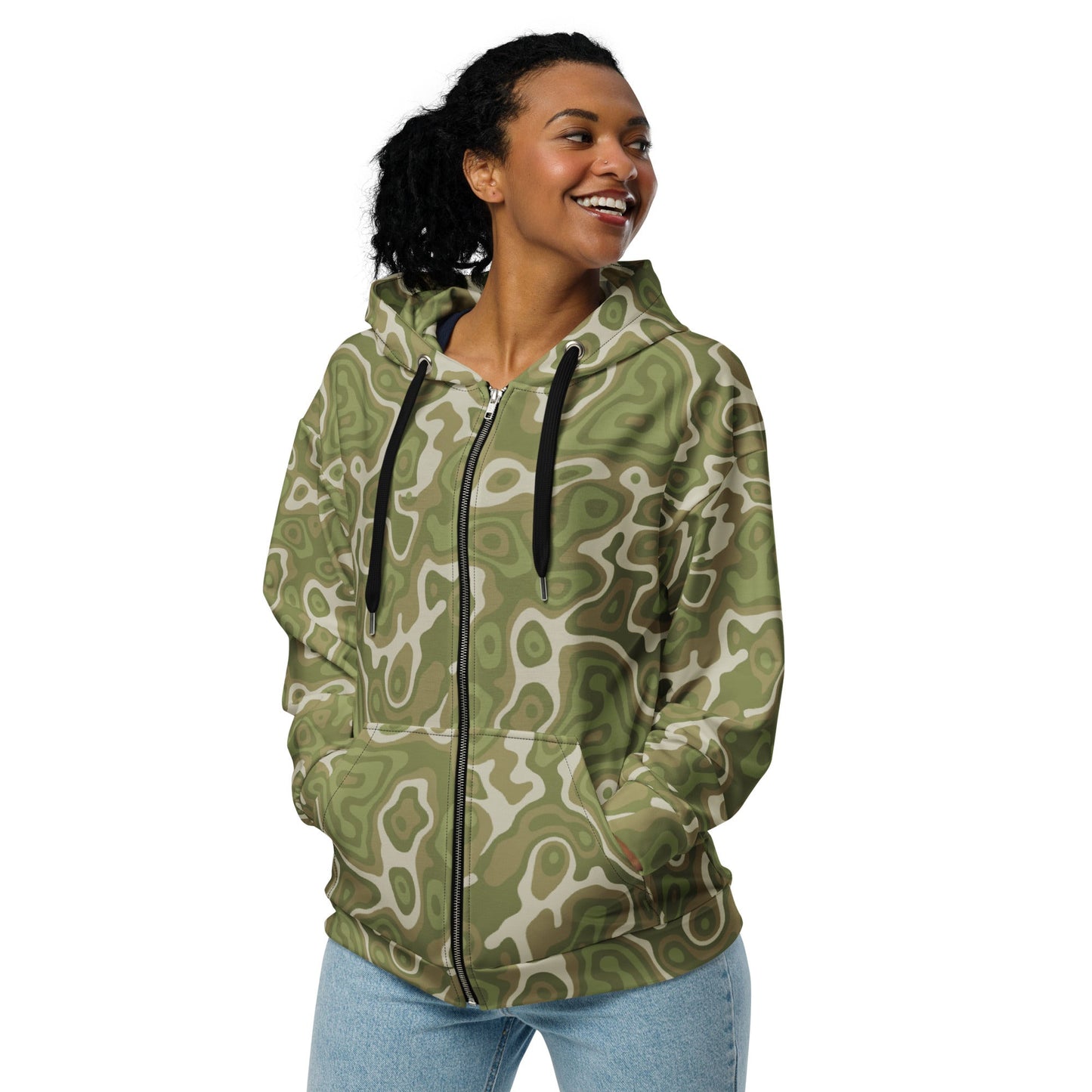 Topo Sage Ridge CAMO Unisex zip hoodie - Zip Hoodies