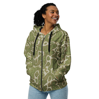 Topo Sage Ridge CAMO Unisex zip hoodie - Zip Hoodies