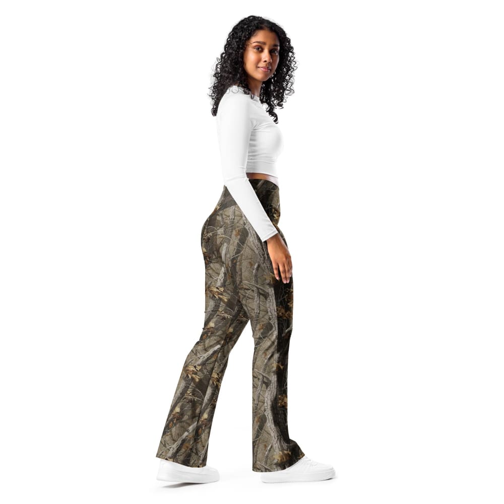 Tree Branch Hunter Fall CAMO Flare leggings - Womens Flare Leggings