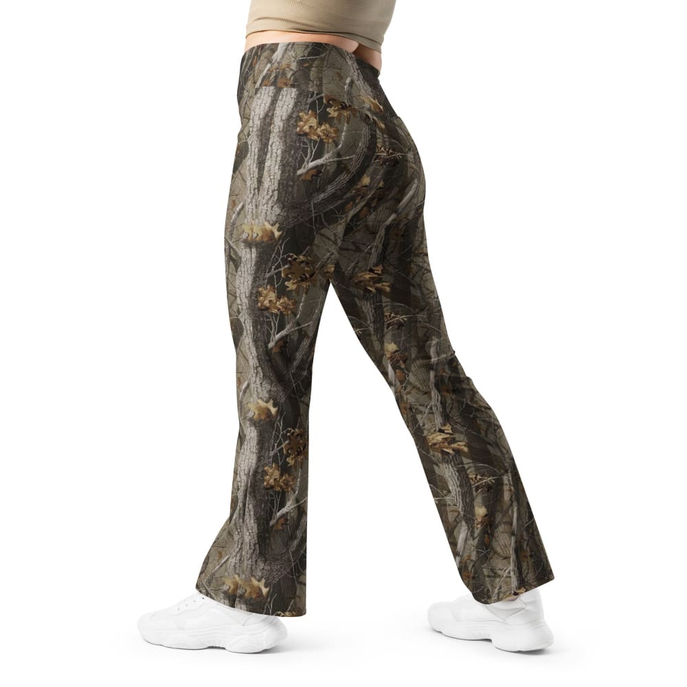 Tree Branch Hunter Fall CAMO Flare leggings - 2XS - Womens Flare Leggings