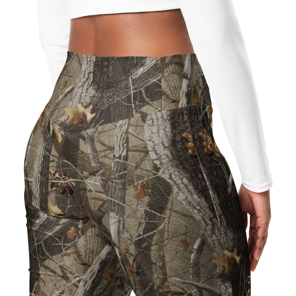 Tree Branch Hunter Fall CAMO Flare leggings - Womens Flare Leggings