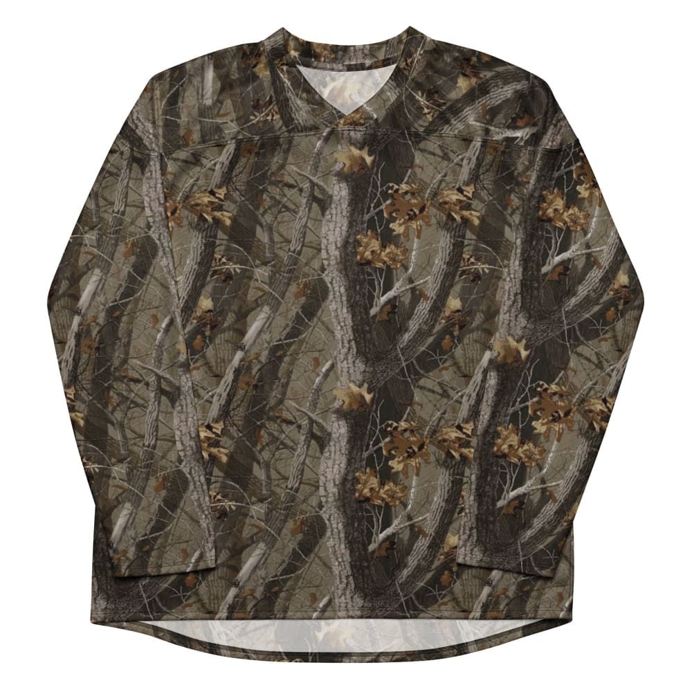 Tree Branch Hunter Fall CAMO hockey fan jersey