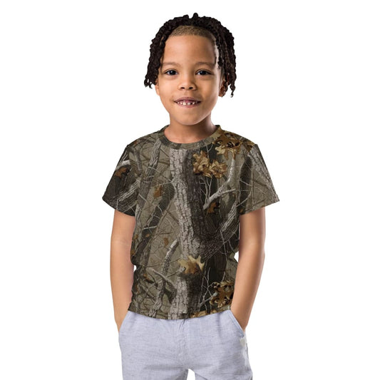 Tree Branch Hunter Fall CAMO Kids crew neck t-shirt - 2T - Crew Neck T-shirt