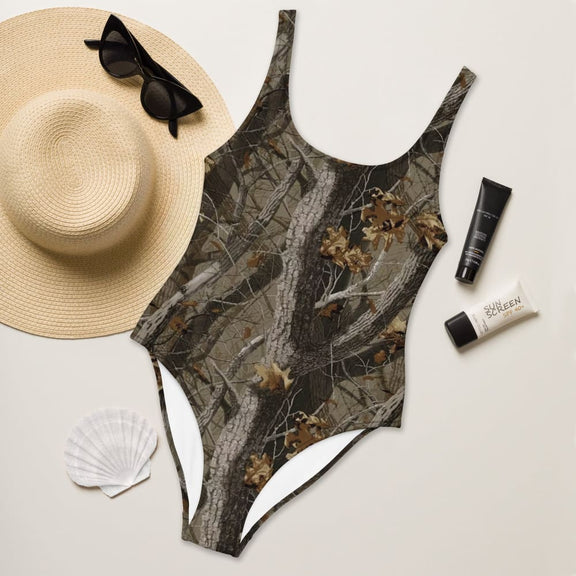 Tree Branch Hunter Fall CAMO One-Piece Swimsuit