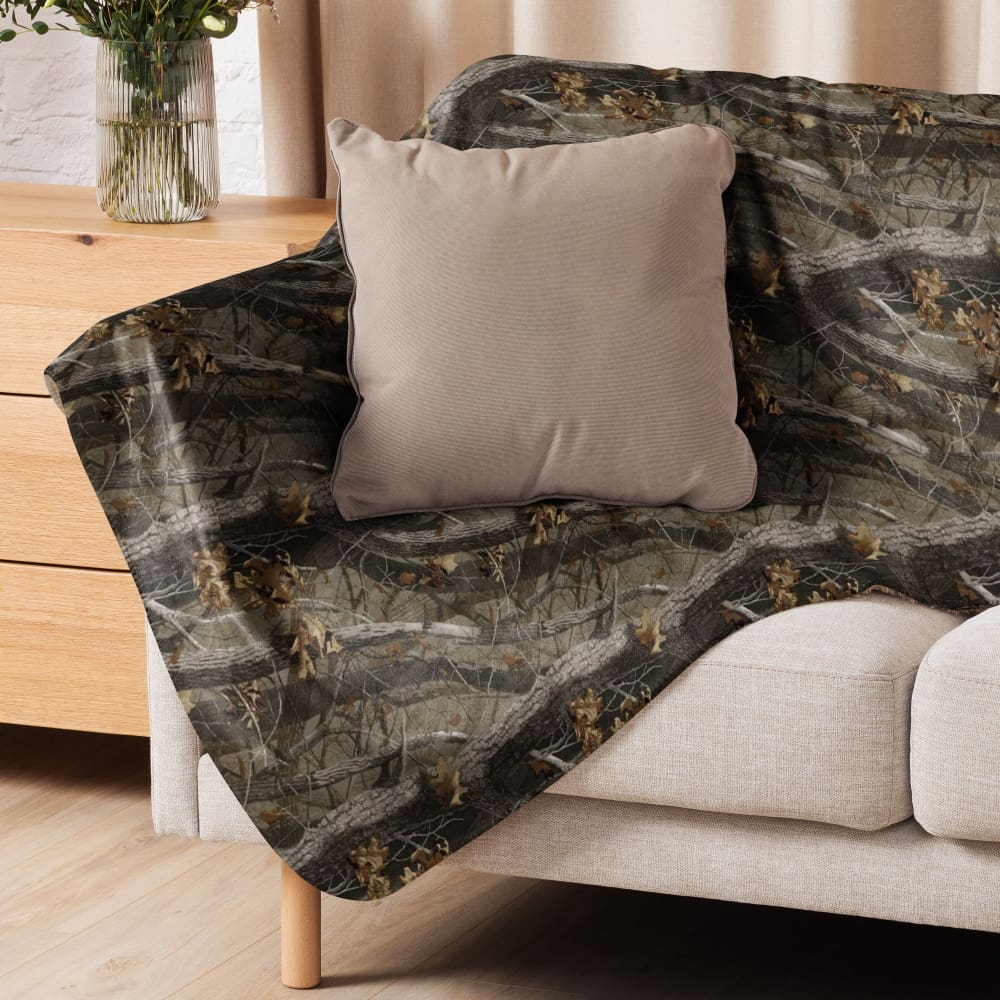 Tree Branch Hunter Fall CAMO Sherpa blanket - Sherpa Blanket