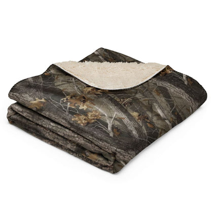 Tree Branch Hunter Fall CAMO Sherpa blanket - Sherpa Blanket