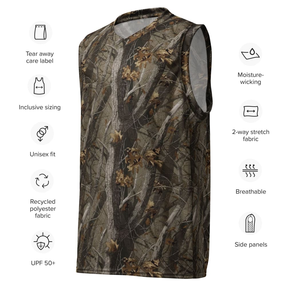 Tree Branch Hunter Fall CAMO unisex basketball jersey